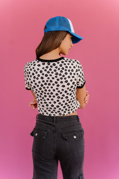 Electric Bloom Top // Bone